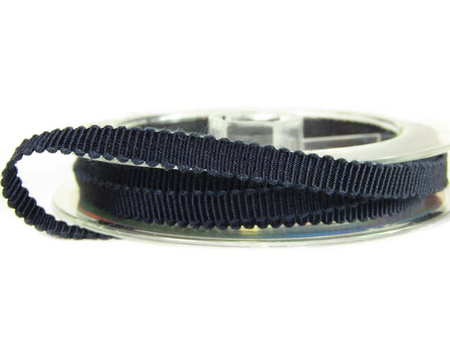 Taśma 5mm ryps bawełniano-wiskozowa granat