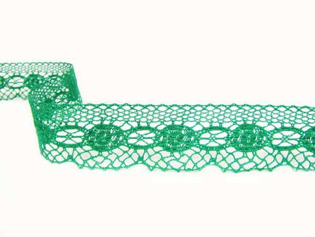 Koronka 5cm bawełniana zielony szmaragd