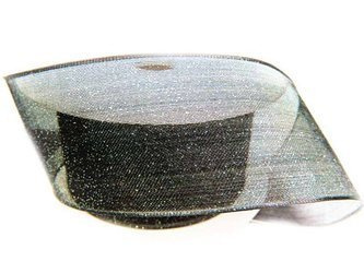 Wstążka 40mm organtyna BROKAT czarna