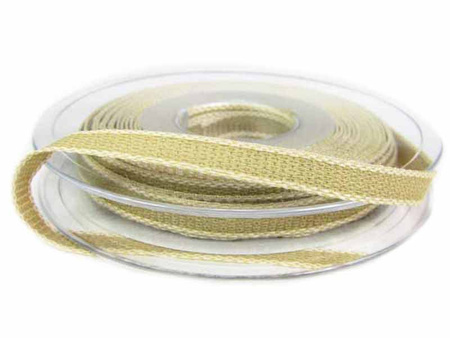 Taśma 7mm tkana HOPSACK ivory