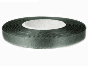 Wstążka 10mm atłas ciemny popiel