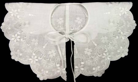 Kołnierzyk damski haft bawełna biały