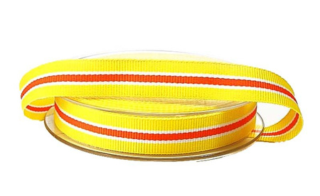 Taśma 16mm ryps lampas żółta