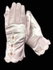 Rękawiczka satyna koralik biała