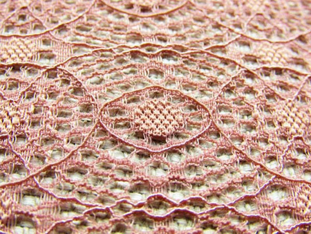 Koronka elastyczna antyczny róż