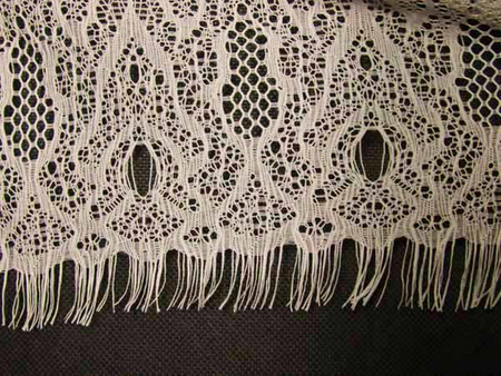 Koronka 145cm stabilna poliamid popiel