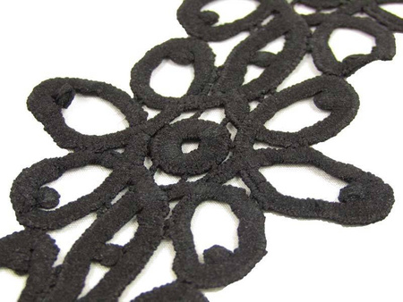 Wstawka 7cm gipiurowa poly czarna