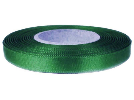 Wstążka 10mm atłas ciemnozielona