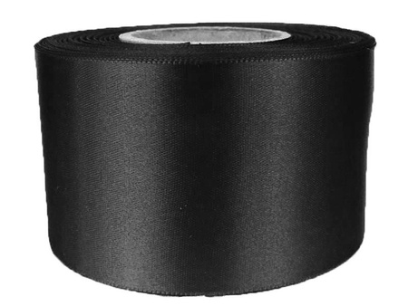 Wstążka 60mm atłas czarna