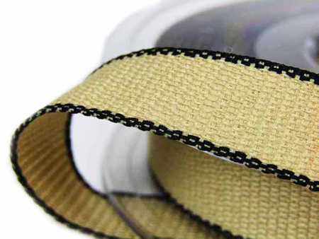 Taśma 15mm tkana HOPSACK czarna