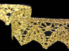 Koronka 2,9cm metaliczna złota