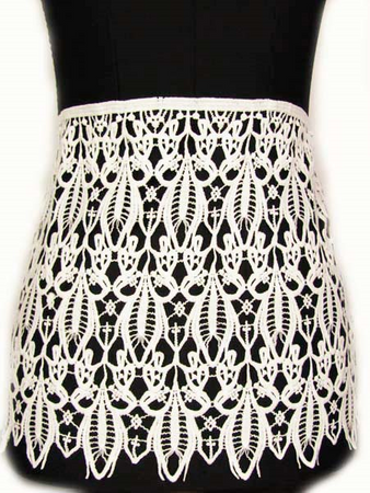 Koronka 30cm gipiurowa poly kość słoniowa