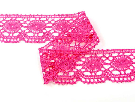 Koronka 4,5cm bawełniana amarant