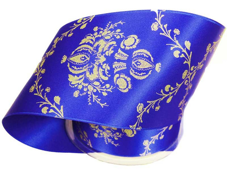 Wstążka 70mm atłas FESTIVE chaber