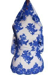 Koronka tiulowa haft z koderem chaber