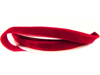 Aksamitka 9mm elastyczna czerwona