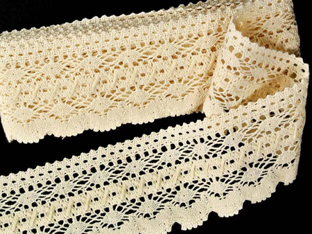 Koronka 7,5cm bawełniana naturalna