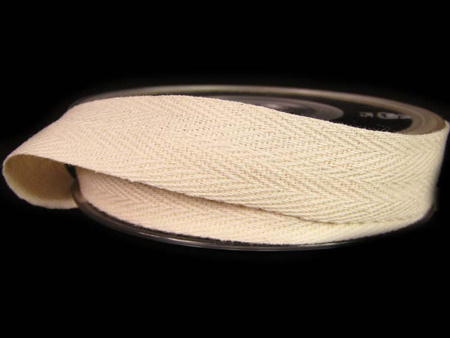 Taśma 20mm bawełniana jodełka naturalna