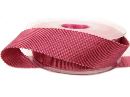 Taśma 25mm ryps bawełniano-wiskozowa antyczny róż