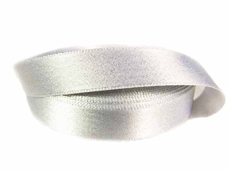 Wstążka 15mm atłas REXOR srebrna
