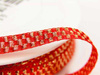Wstążka 5mm lurex czerwono-złota