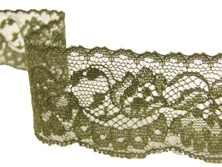 Koronka 3,5cm stabilna khaki