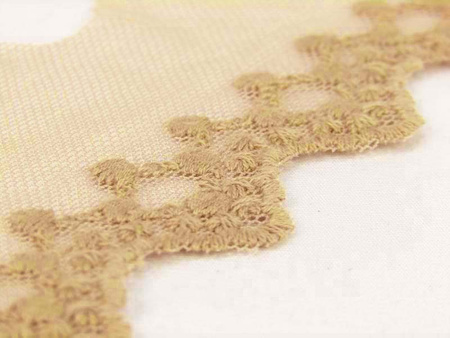 Koronka 5cm tiulowa beżowa