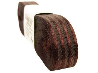 Wstążka 15mm atłas PASKI brąz