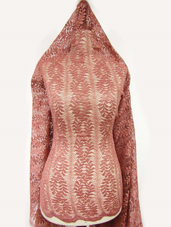 Koronka 135cm stabilna antyczny róż