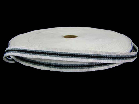 Taśma 10mm ryps LAMPAS biała