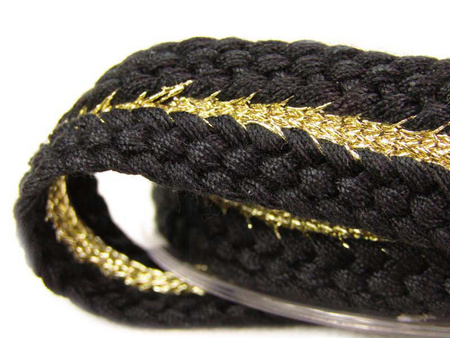 Taśma 1,8cm ozdobna czarno-złota