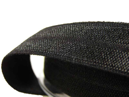 Lamówka 1,6cm elastyczna POŁYSK czarna