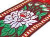Taśma 45mm żakard RÓŻA bordo