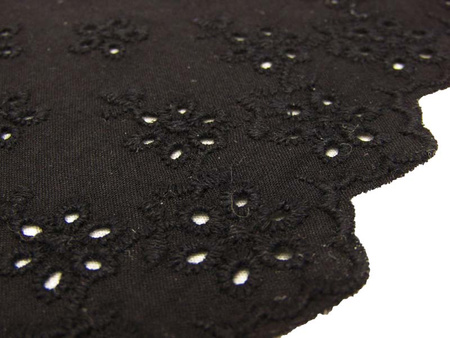 Koronka 11cm haft angielski czarna