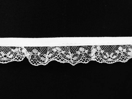 Falbanka 25mm elastyczna biała