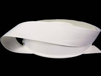 Taśma 20mm ryps poliestrowa biała