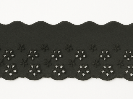 Koronka 5,5cm haft angielski czarna