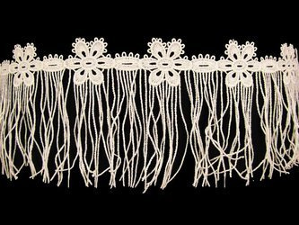 Taśma 11cm FRĘDZEL poliester ivory