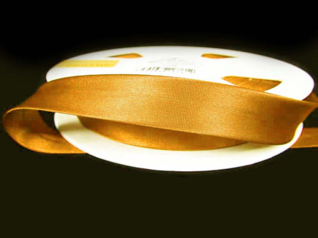 Lamówka 1,5cm atłasowa beż złoty