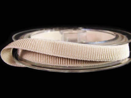 Taśma 8mm elastyczna ryps jasny beż