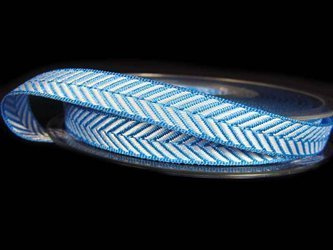 Taśma 10mm tkana HERRINGBONE błękitna