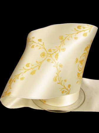 Wstążka 100mm atłas FESTIVE ekri