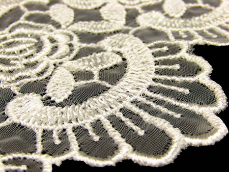 Koronka 12cm organtyna ivory