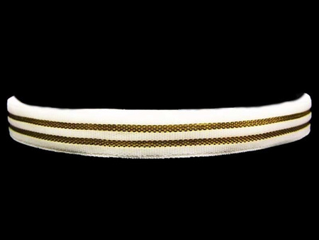 Taśma 10mm elastyczna lampas biało_złota