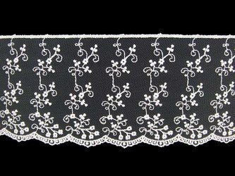 Koronka 8cm tiulowa biała