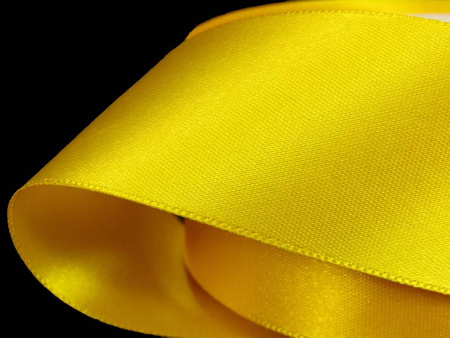 Wstążka 40mm atłas żółta