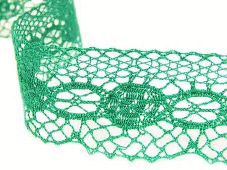 Koronka 5cm bawełniana zielony szmaragd