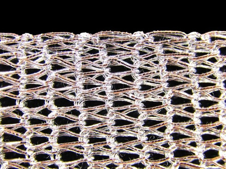 Taśma 4,5cm ozdobna SIATKA srebrna