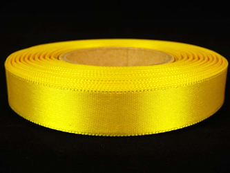 Wstążka 15mm atłas żółta