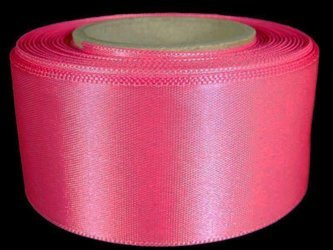 Wstążka 40mm atłas neon róż